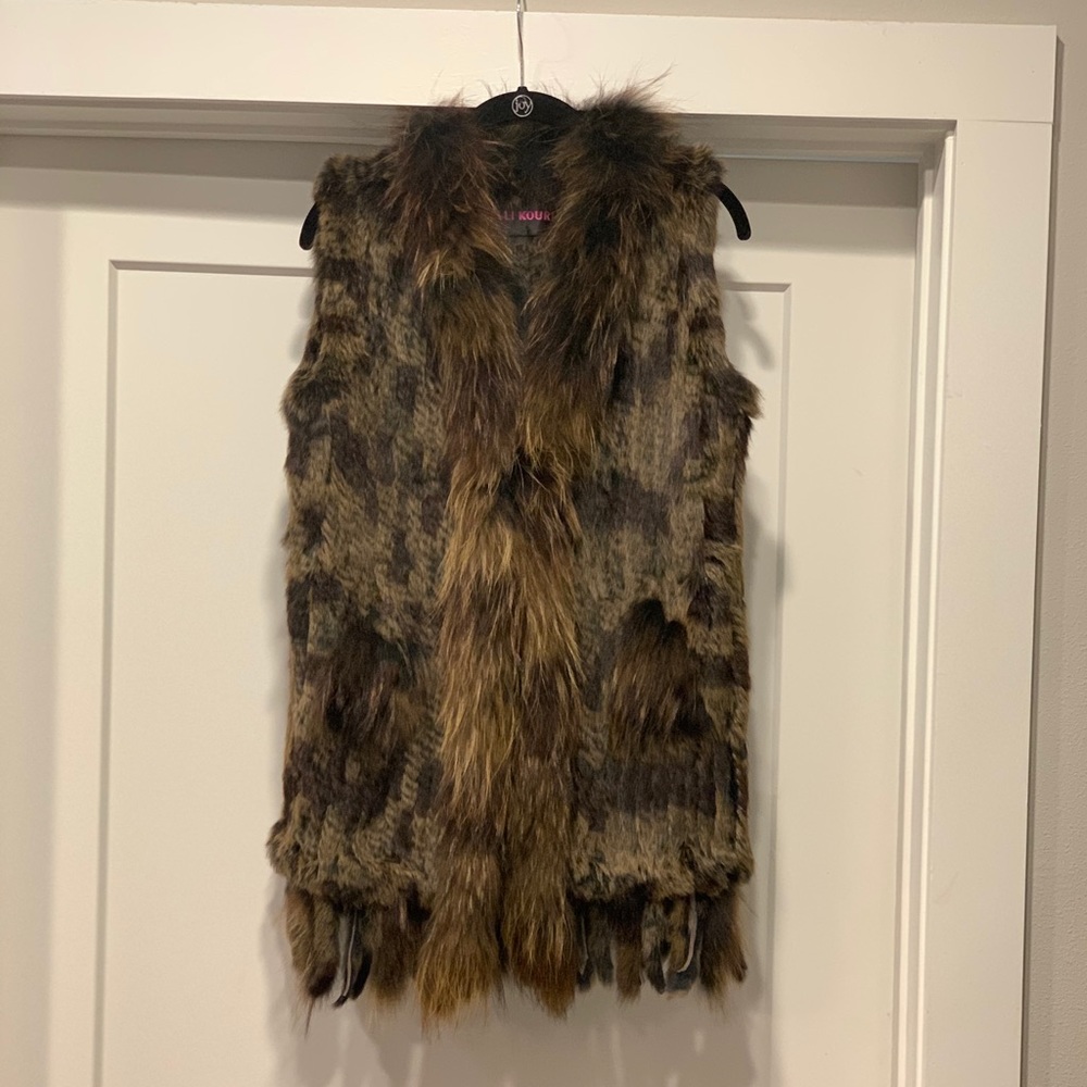 Kelli Kouri for Neiman Marcus Fur Vest w/ Pockets